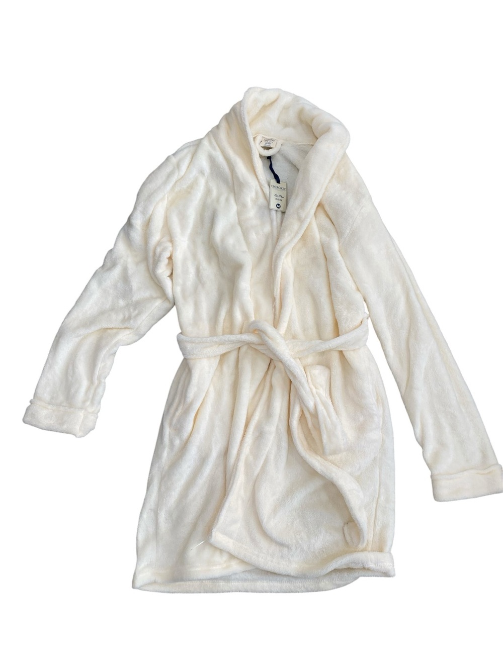 Cherokee Lux Plush Ivory Robe